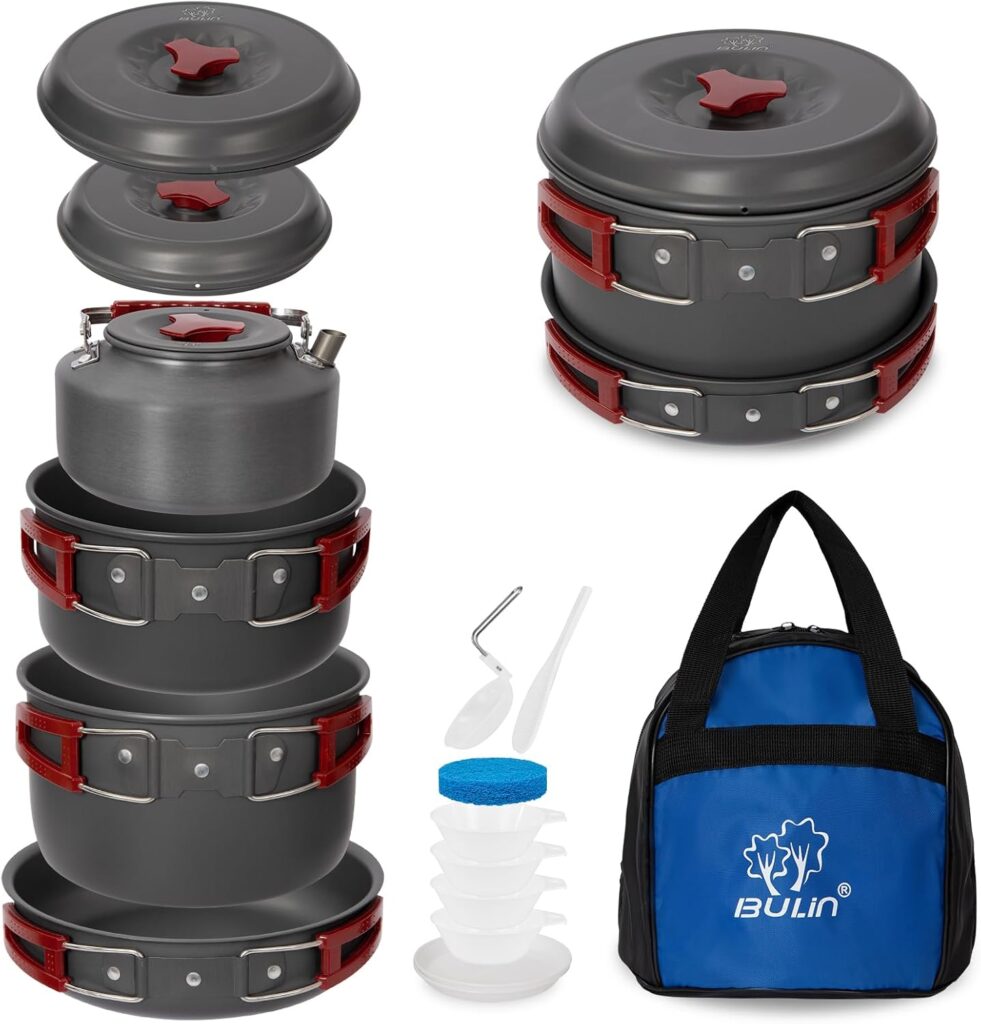 Bulin 13 Piece Camping Cookware Set