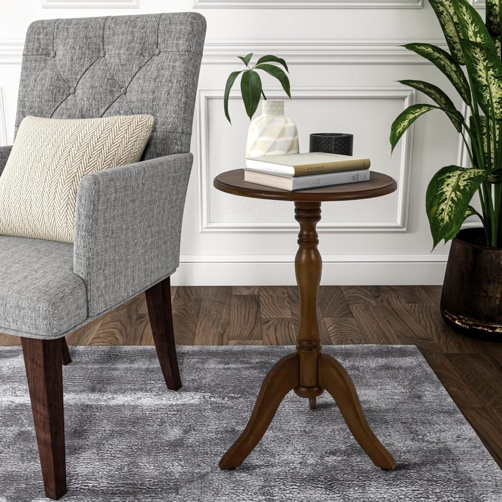 Decor Therapy Round Pedestal Side Table
