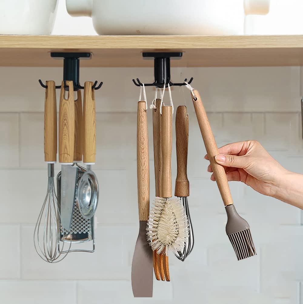 EigPluy Rotating Utensil Hooks