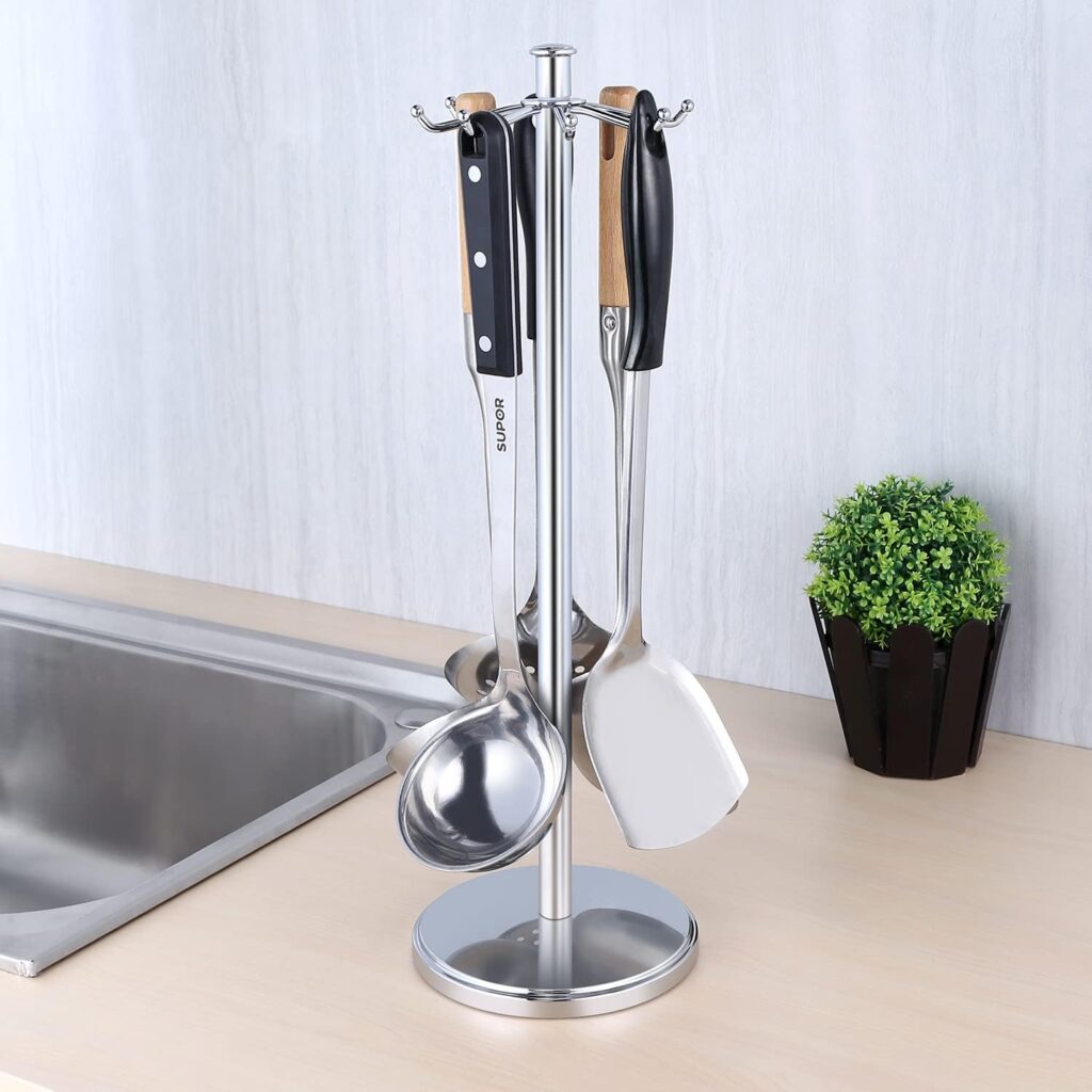MAYZOLOP Rotating Utensil Holder